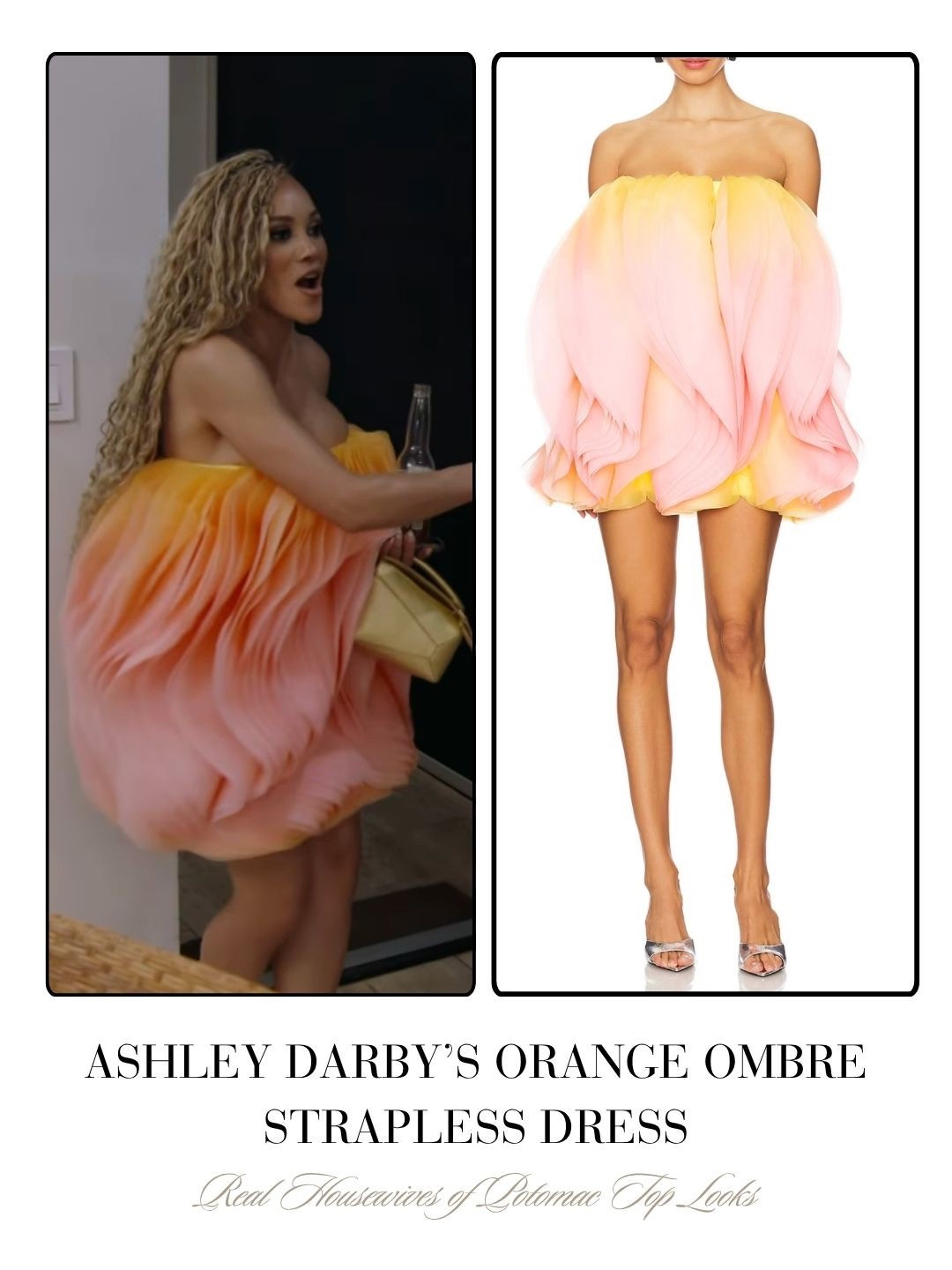Ashley Darby’s Orange Ombré Strapless Dress