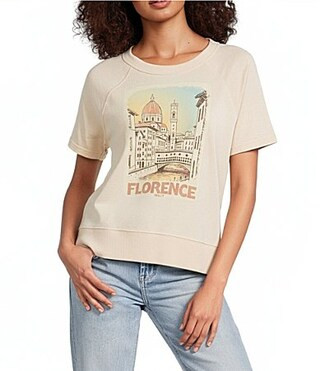 City Blues Crew Neck Short Sleeve Graphic Sweatshirt - L | Dillard's