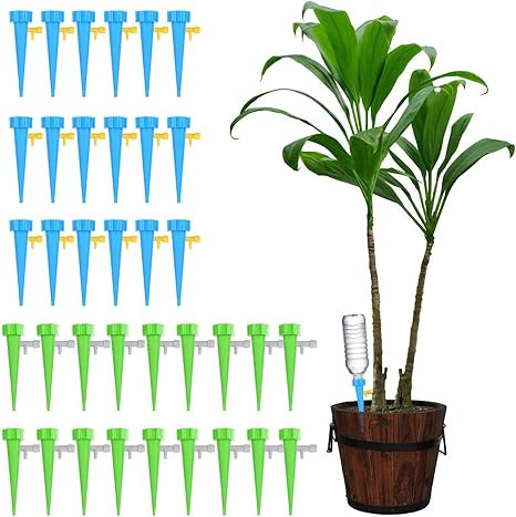 Plant Self Watering Spikes Vacation Automatic Plant Waterer Drip Irrigation Slow Release Device P... | Amazon (US)