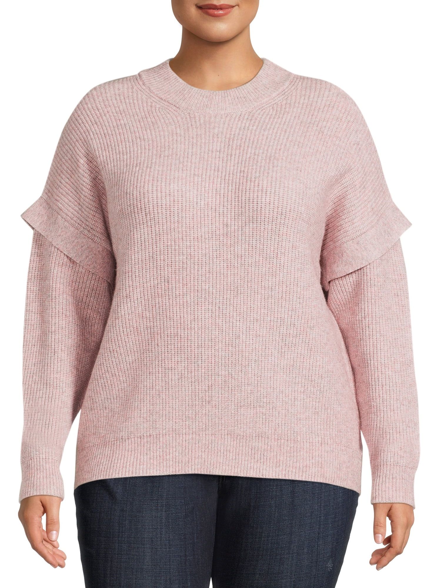 Terra & Sky Women's Plus Size Layered Sweater - Walmart.com | Walmart (US)