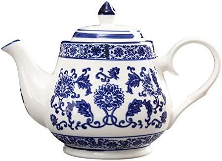 ufengke 22oz Blue and White Porcelain Tea Pot,Ceramic Tea Pot for Kungfu Tea,Blue Flowers Ceramic... | Amazon (US)