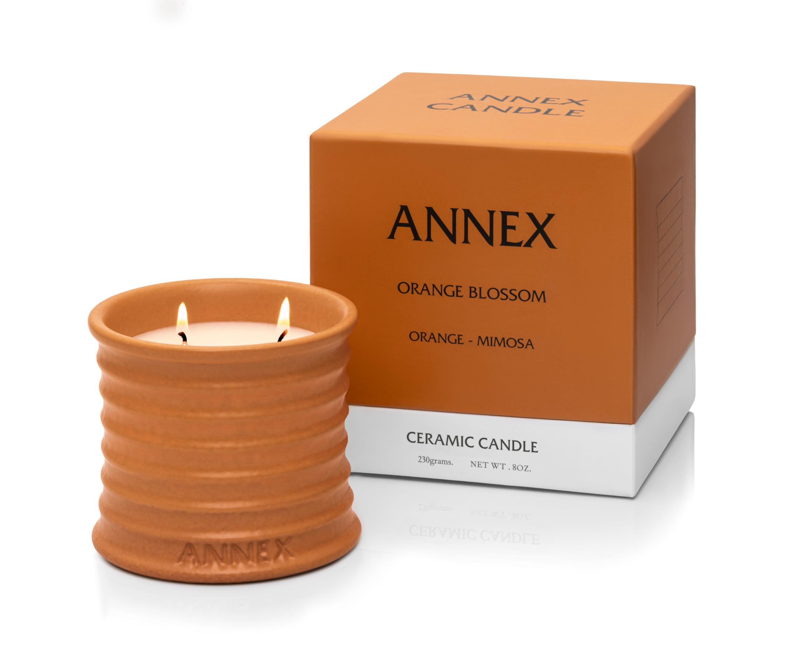 Scented Luxury Candles in Handmade Ceramic Jars, Soy Wax | Orange Blossom – Orange & Mimosa, La... | Amazon (US)