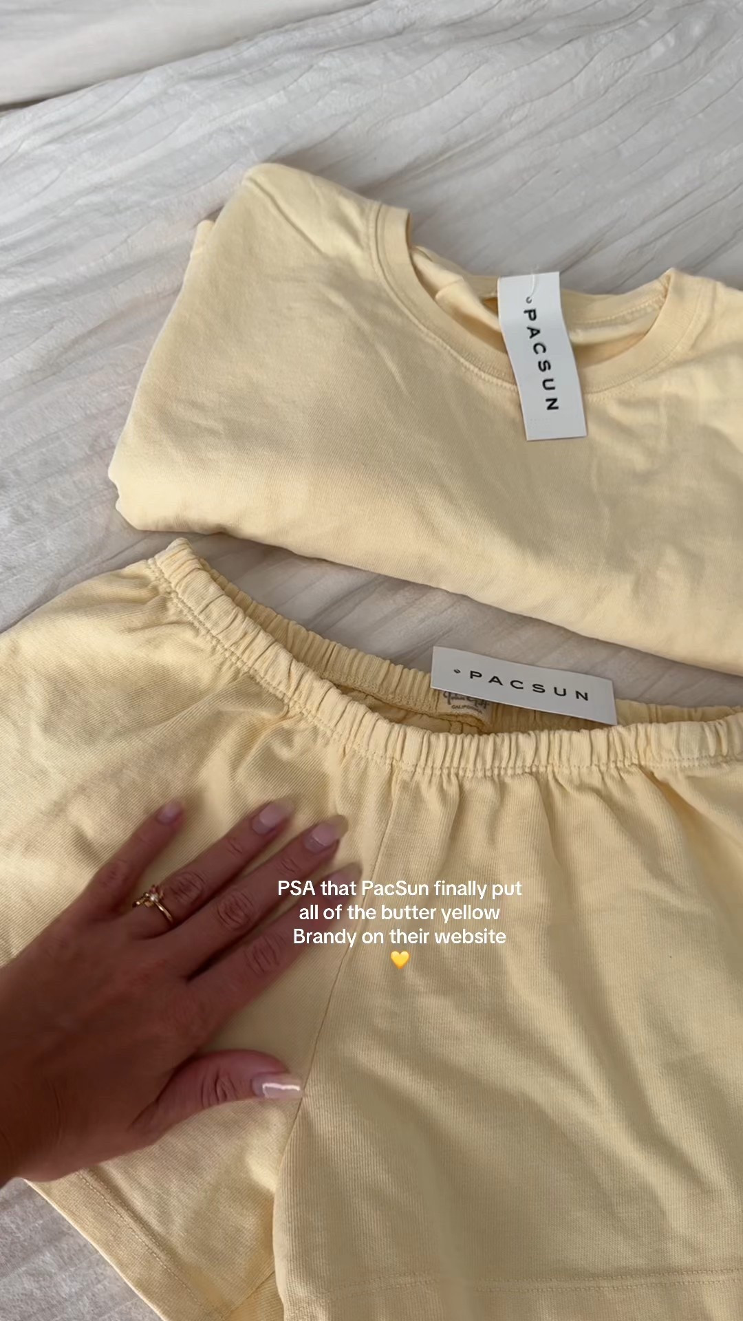 butter yellow set 💛 PacSun just added a bunch of the butter yellow tanks, tees and shorts that were previously only in Brandy Melville stores to their website! Love that they’re 100% cotton and each piece is under $20

#LTKStyleTip #LTKFindsUnder50 #LTKActive