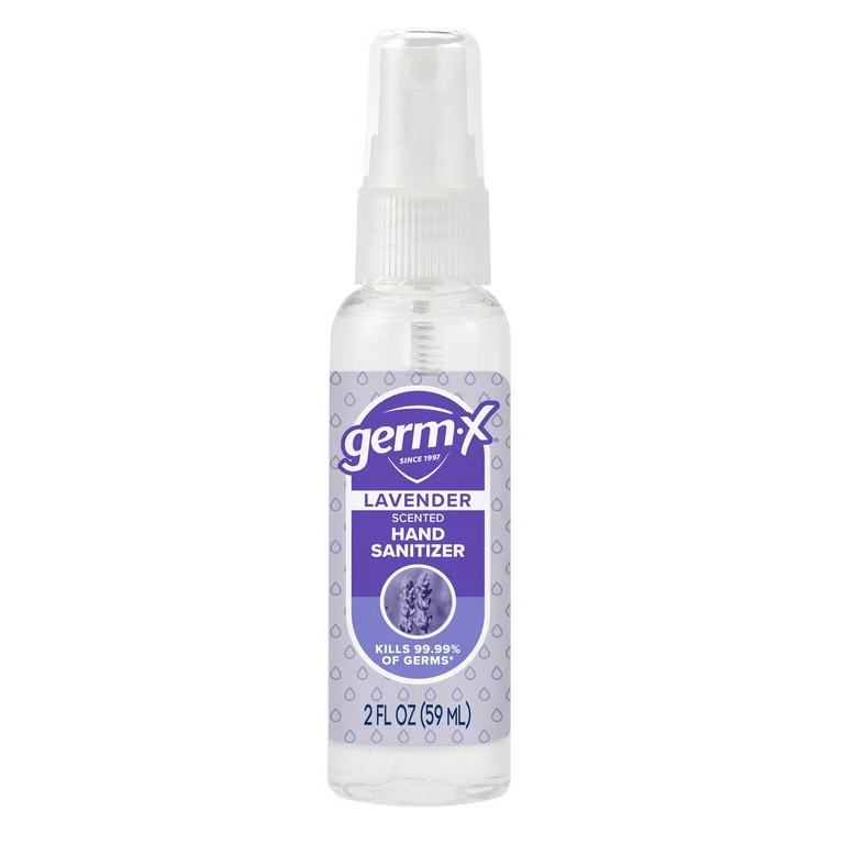 Germ X Hand Sanitizer Spray, Plant Based Alcohol, Hypoallergenic, Lavender Scent, 2 fl oz - Walma... | Walmart (US)