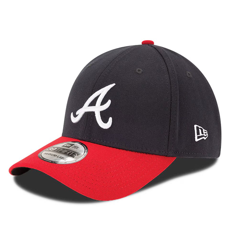 New Era Atlanta Braves MLB Team Classic Home 39THIRTY Flex Hat - Navy/Red | Fanatics