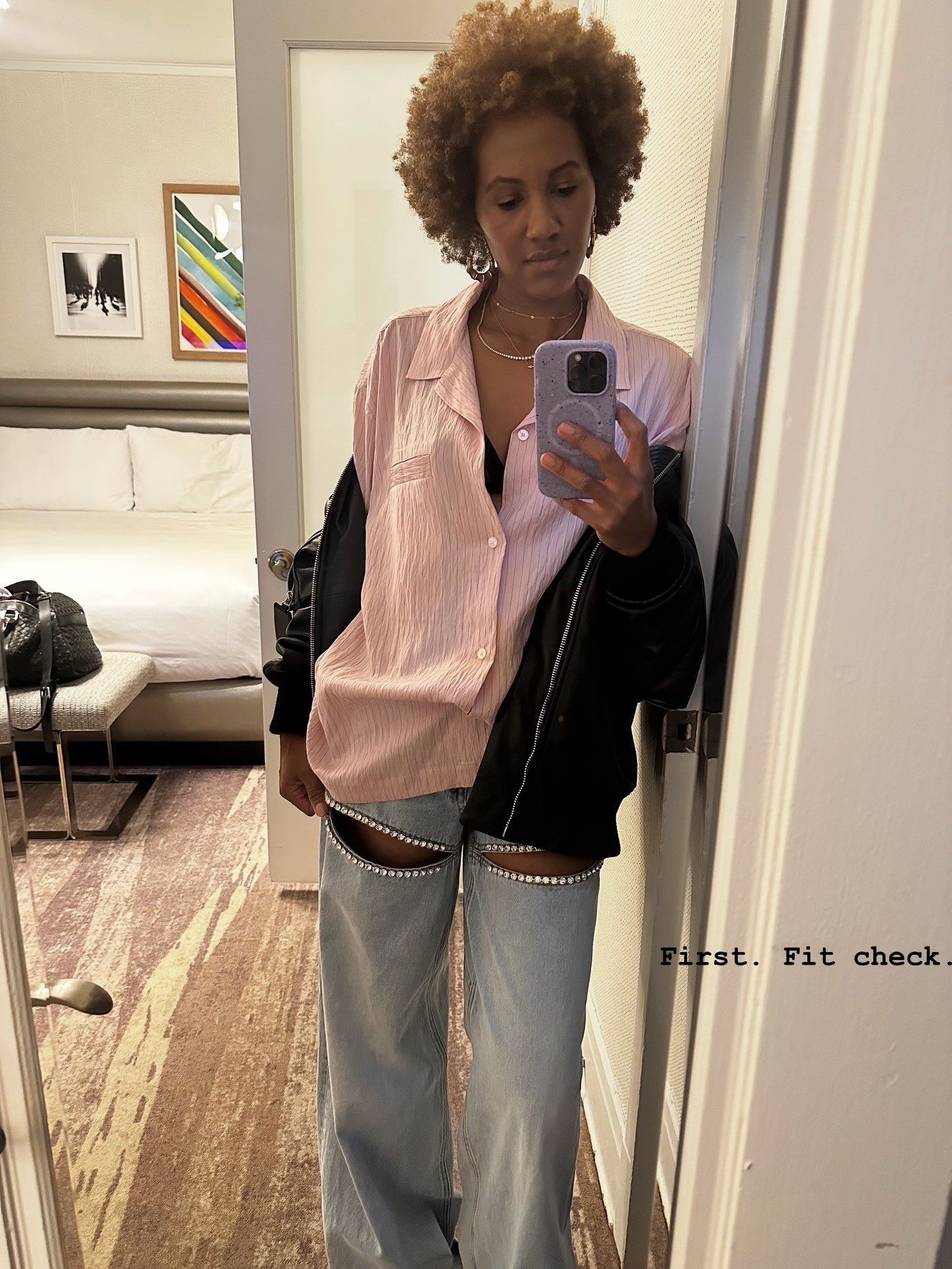 Work Hard. Play Hard.
Game fit check. @warriors

Jeans - fit one size up, size 27. Normally 26
Jacket : @theattico
Oversized already. But this is a size 40. 

#LTKTall #LTKgrwm #LTKStyleTip