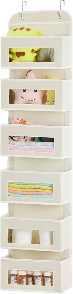 YOUDENOVA Over Door Organizer, 6-Shelf Nursery Hanging Organizers for Baby Essential, Closet Door... | Amazon (US)