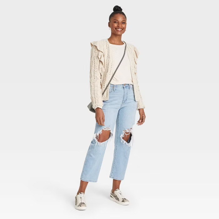 Women's High-Rise Vintage Straight Cropped Jeans - Universal Thread™ | Target