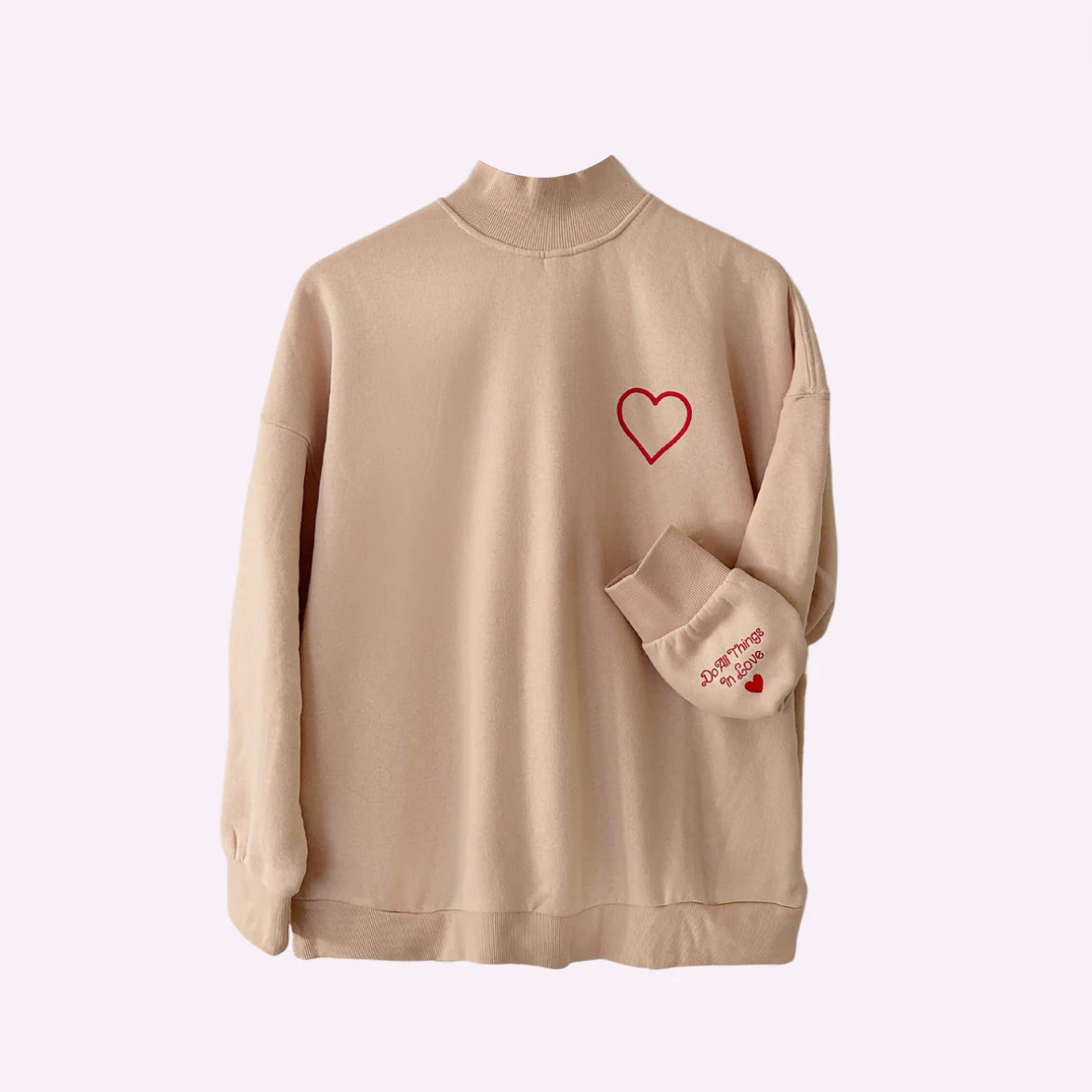 IN LOVE SWEATSHIRT ♡ printed mock neck sweatshirt | BFFS & BABES