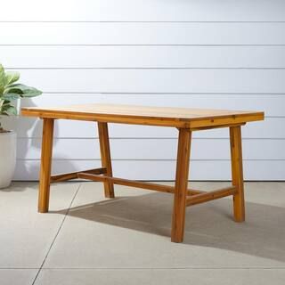 Vifah Miami Rectangular Wood Outdoor Dining Table V1821 | The Home Depot