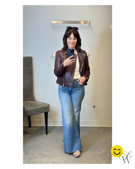 This Leather Biker jacket from AllSaints is so good and this color is going to be everywhere come fall! Also love the Dalby and the Balfern Studded one! Jeans aren’t on sale 

#LTKSeasonal #LTKsalealert #LTKxNSale