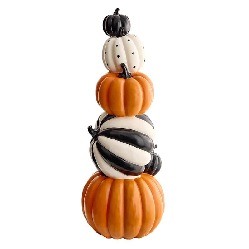 Happy Haunting Stacked Pumpkins, 3.4' | At Home