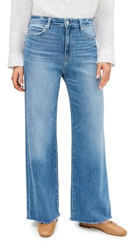 PAIGE Women's Anessa 31" Jeans with Raw Hem, Mesmerize, 33 | Amazon (US)
