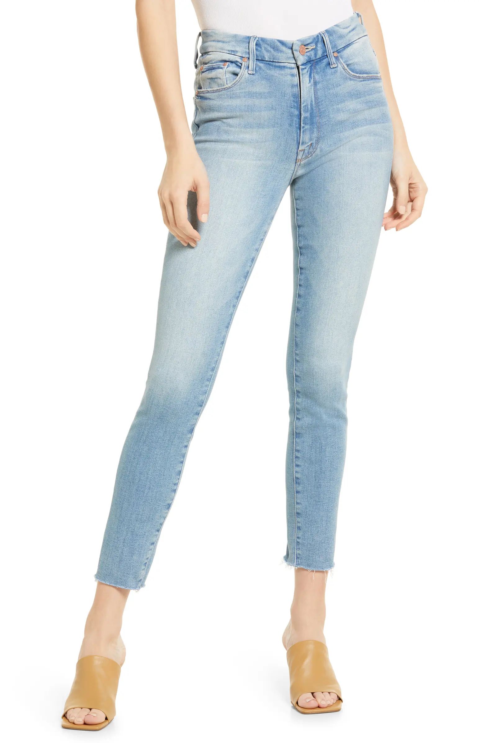 The Looker High Waist Frayed Ankle Skinny Jeans | Nordstrom
