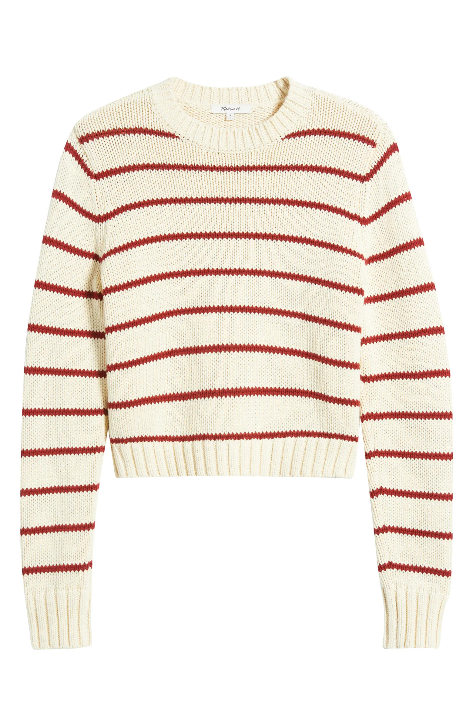 Madewell Stripe Relaxed Cotton Sweater | Nordstrom | Nordstrom