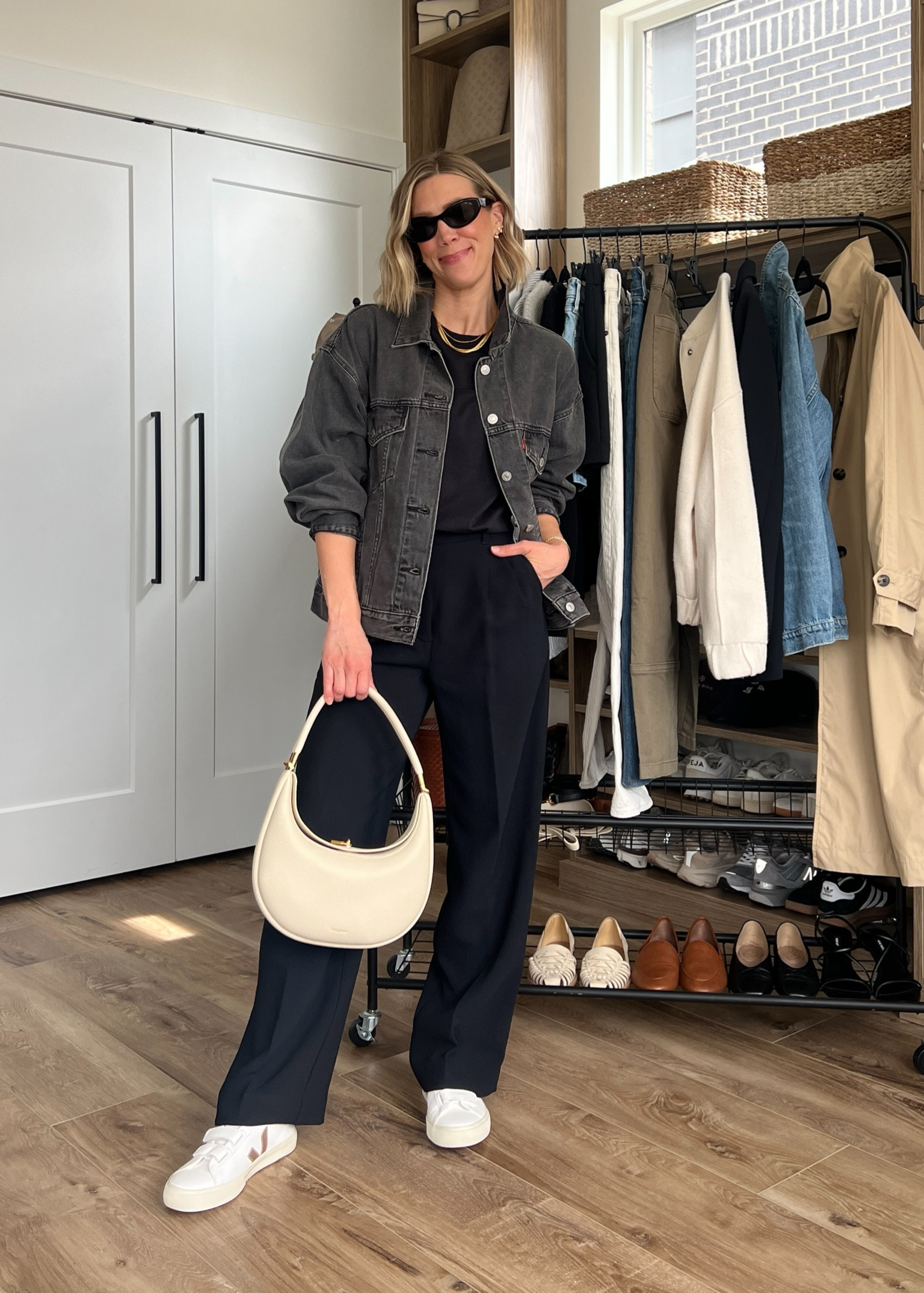 Wearing 4/regular pants, small tee (code: LINDSEY15), medium denim jacket, sneakers tts 

#LTKstyletip #LTKfindsunder100 #LTKfindsunder50