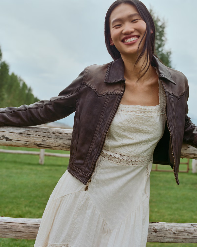 Western Genuine Leather Jacket | Abercrombie & Fitch (US)