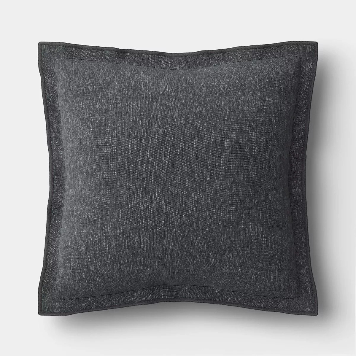 20"x20" Heathered Solid Double Flange Pillow Gray - Threshold™ | Target