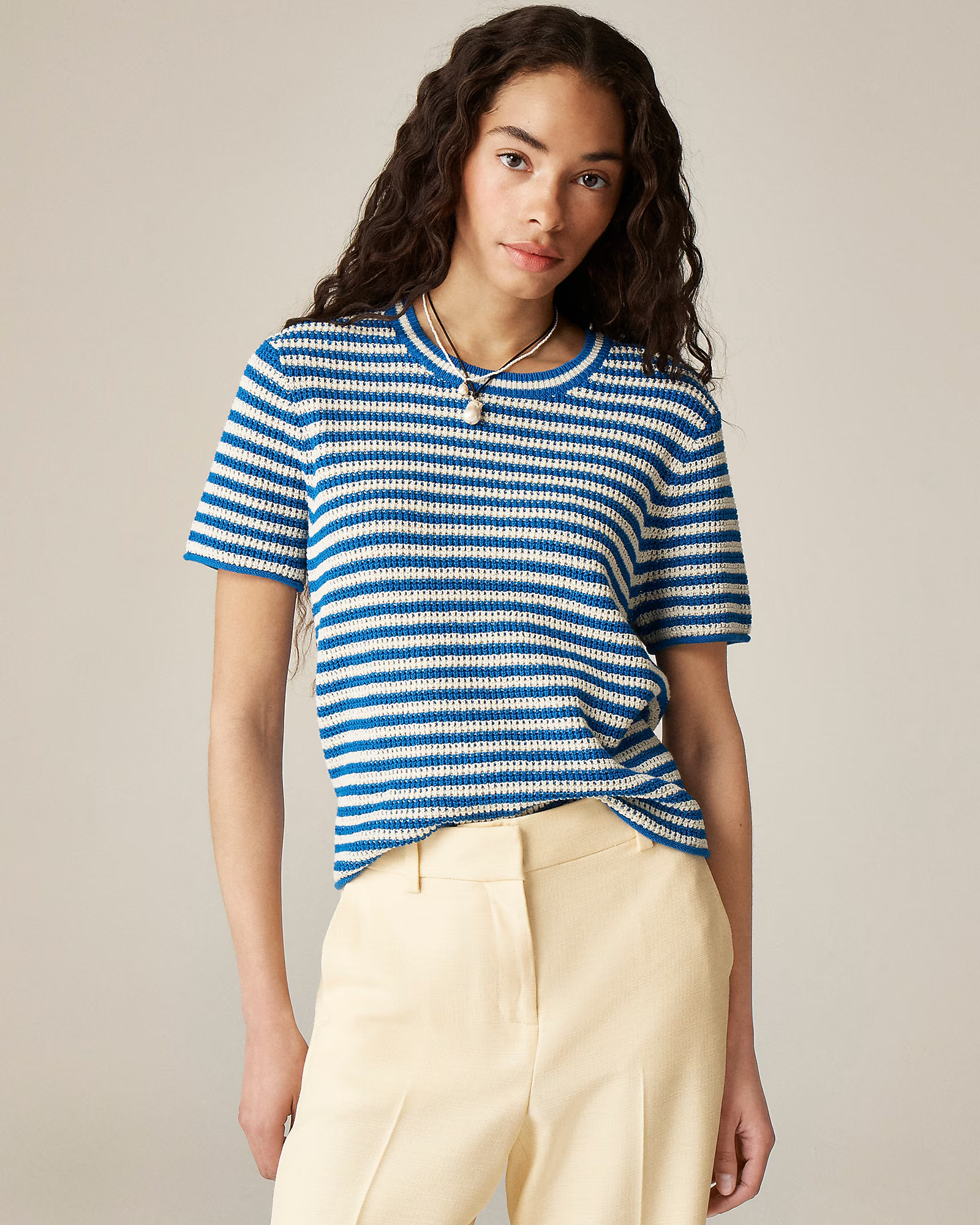 Crewneck T-shirt in stripe | J. Crew US