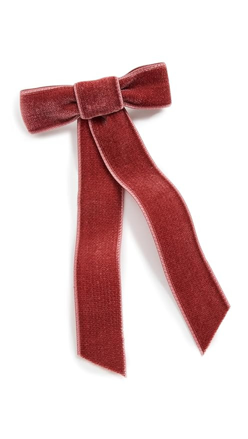 Jennifer Behr Women's Velvet Bow Barrette, Blush, Pink, Red, One Size | Amazon (US)