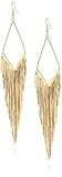 Amazon.com: GUESS "Basic" Gold Fringe Linear Drop Earrings: Clothing, Shoes & Jewelry | Amazon (US)