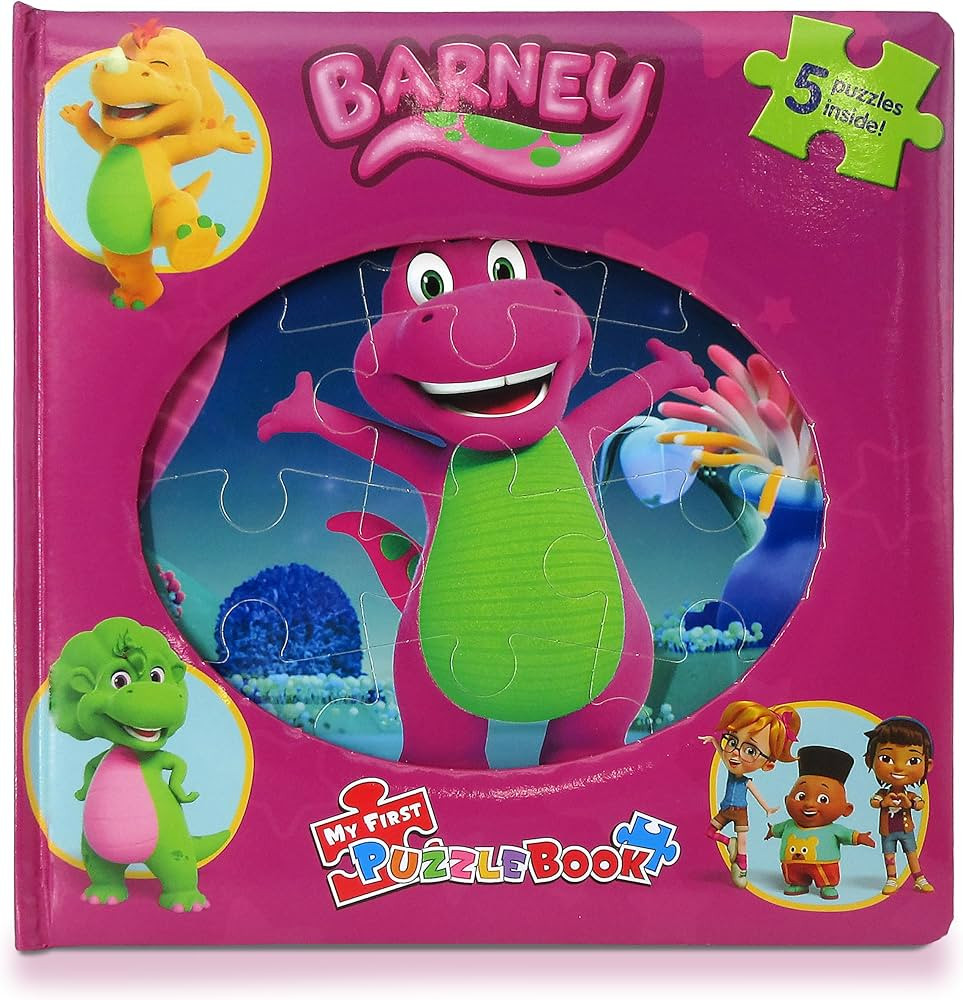 Mattel Barney My First Puzzle Book - Jigsaw Puzzles for kids, 10-page board book, 5 puzzles to en... | Amazon (US)