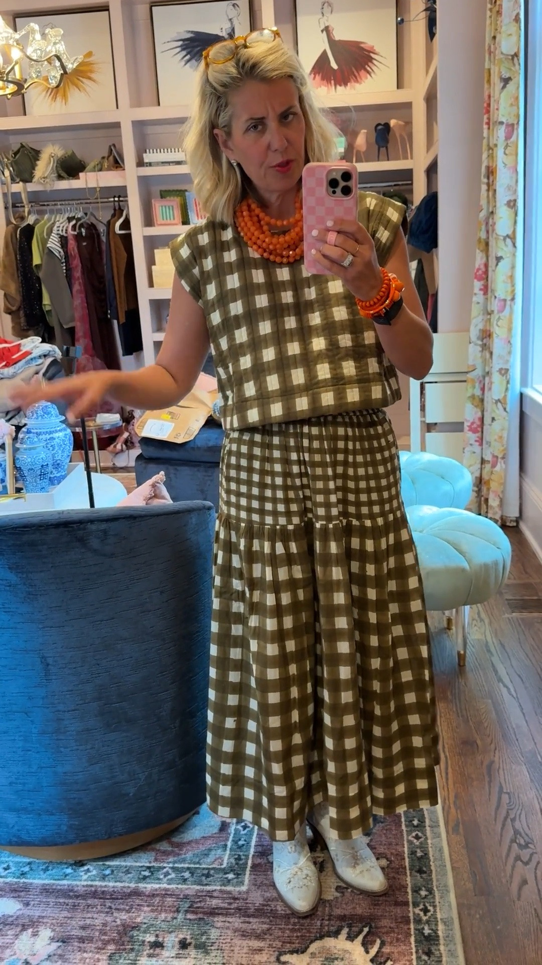 Xs top and skirt
8 boots

#LTKootd #LTKmomlife #LTKOver40