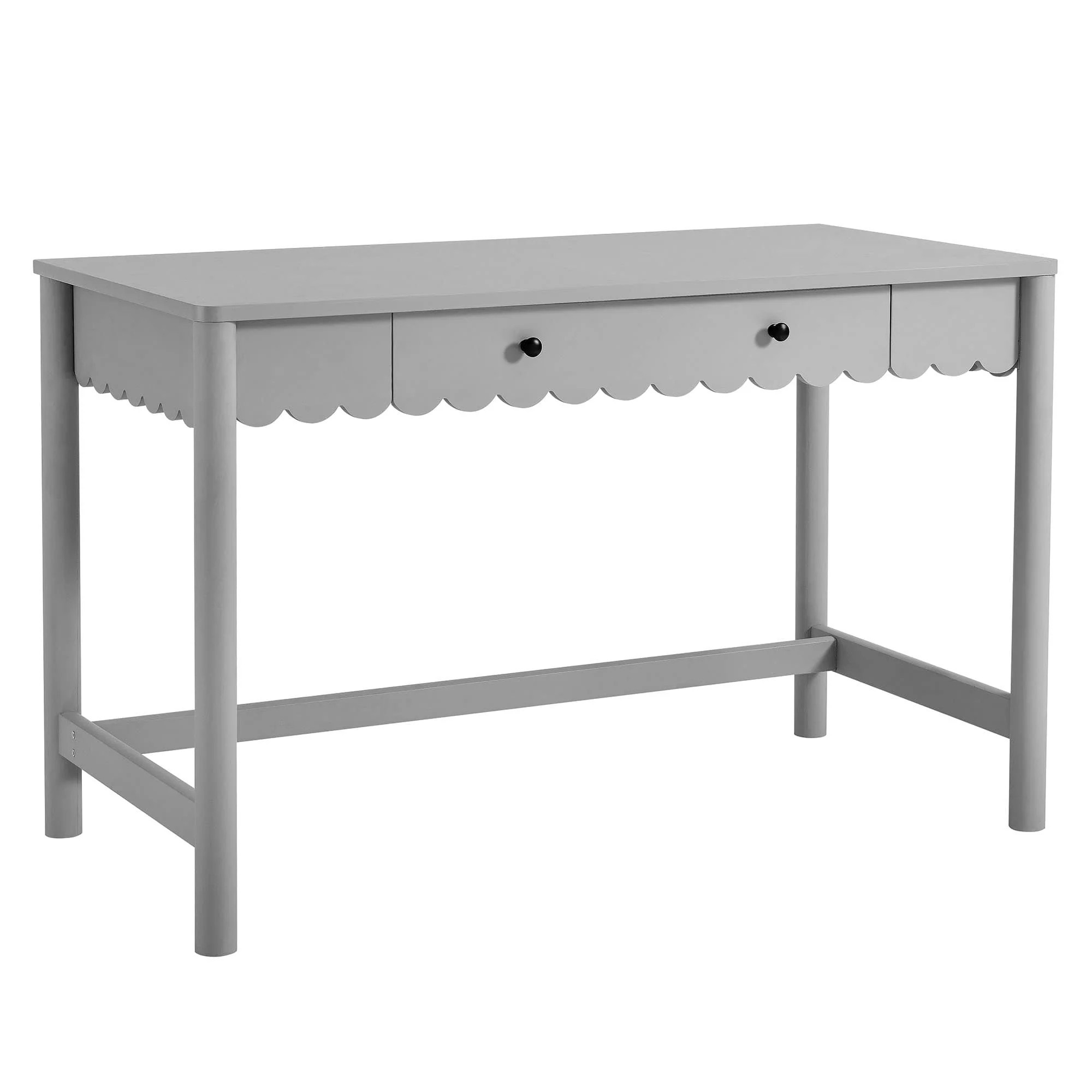 Modway Emmeline 1-Drawer Scallop Writing Desk in Light Gray one_size | EEI-7155-LGR | Lowe's