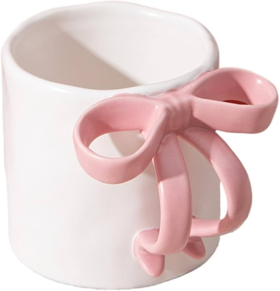 zouxangzz Cute Bow Ceramic Cups high Value Coffee Cups Girl Heart Mugs Light Luxury Office Home M... | Amazon (UK)
