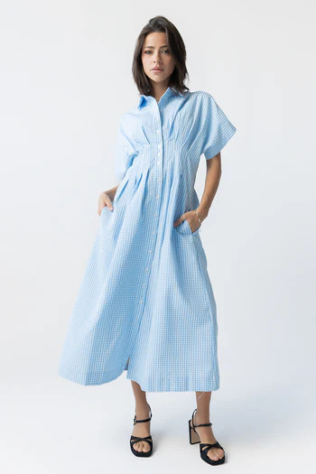 Collins Maxi Dress in Blue | Böhme US