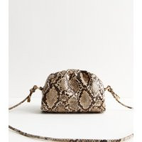 Grey Snakeskin Effect Faux Leather Crossbody Bag New Look | New Look (UK)