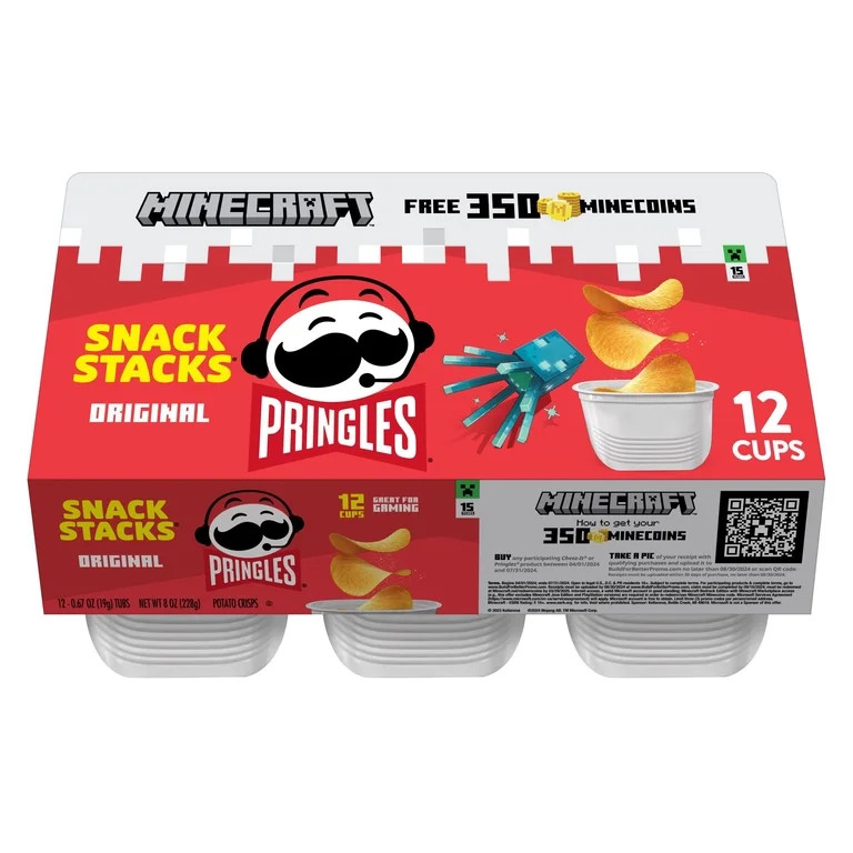 Pringles Original Potato Crisps Chips, Lunch Snacks, 12 Count - Walmart.com | Walmart (US)