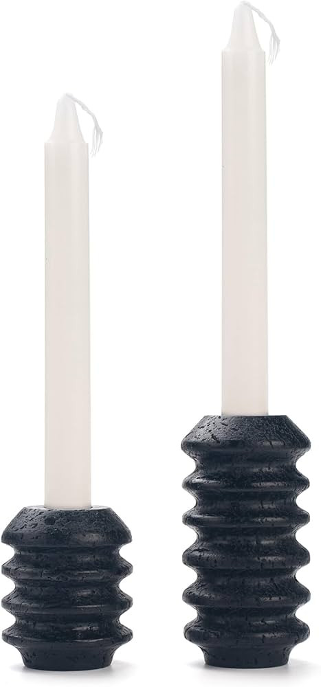 Travertine Stone Candle Holders for Table Centerpiece Decor Modern Marble Candlestick Holder for ... | Amazon (US)