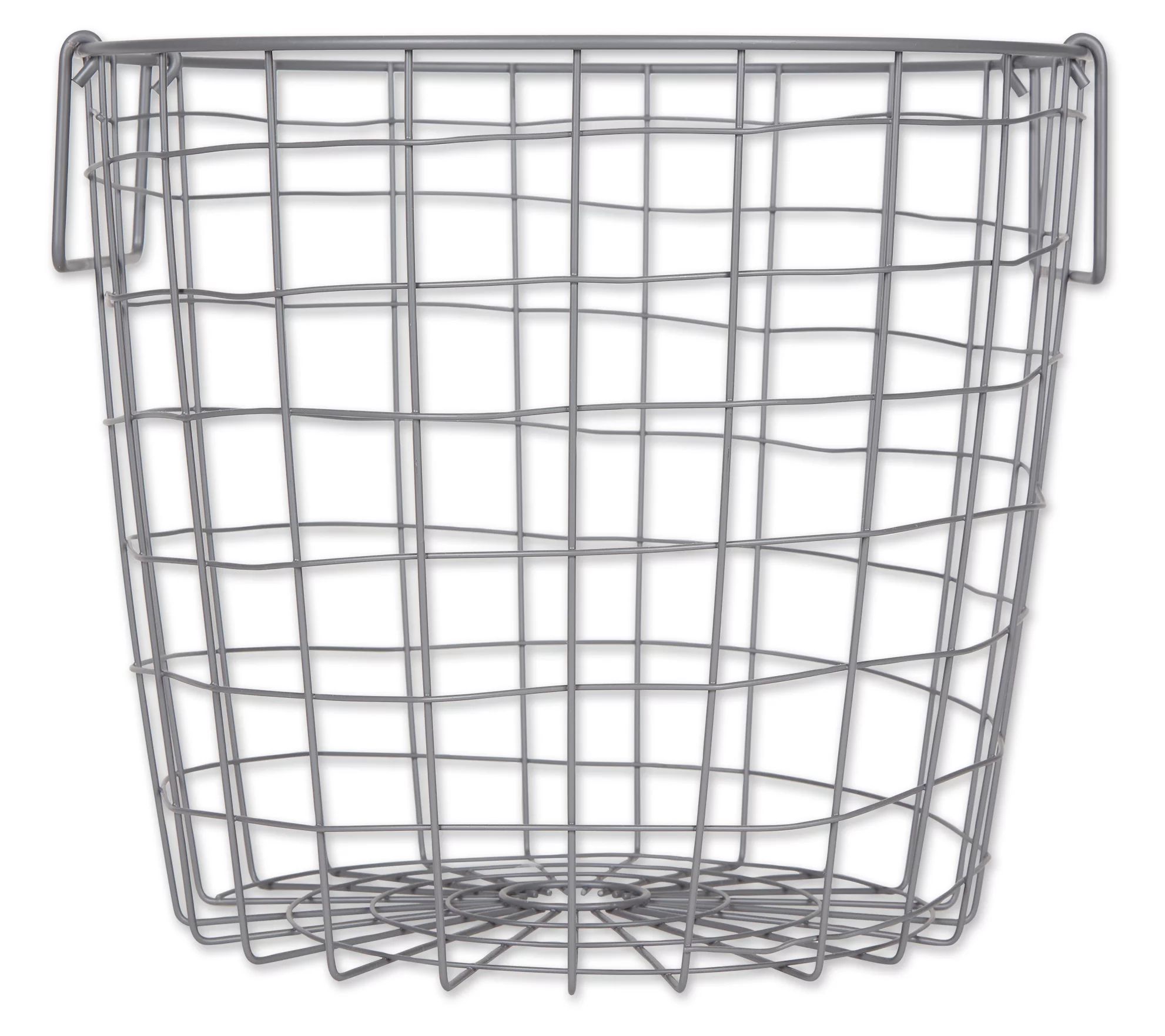 Design Imports Metal Basket Round Medium - QVC.com | QVC