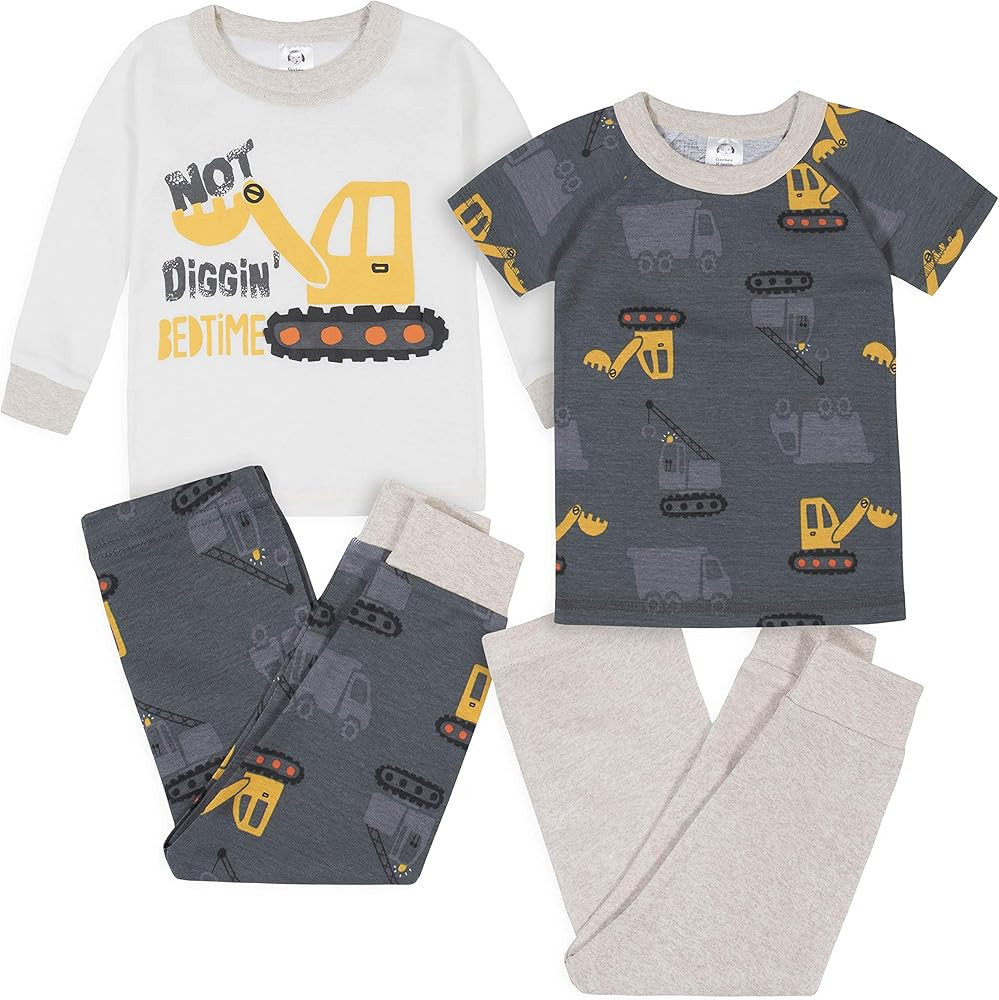 Gerber Baby Boys' Toddler Snug Fit 4-Piece Pajama Set | Amazon (US)