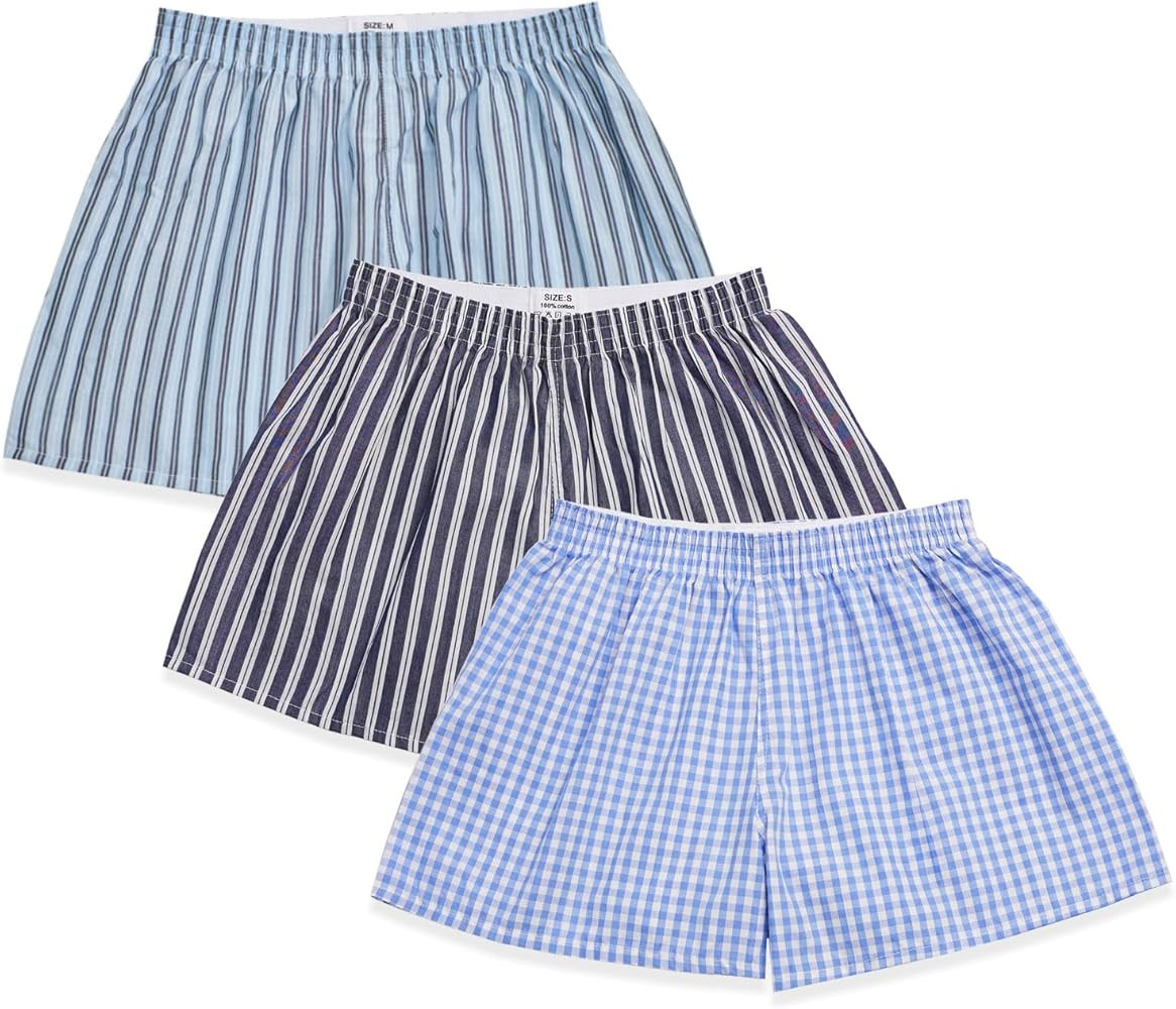 Boxer Shorts for Women Gingham Sleep Y2k Printed Boxers Pj Boxer Short Trendy Checkered Baggy Pj ... | Amazon (US)