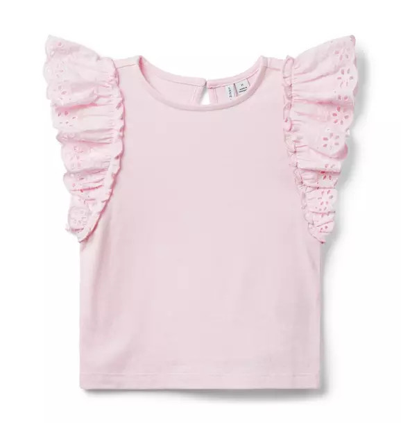Eyelet Flutter Sleeve Top | Janie and Jack