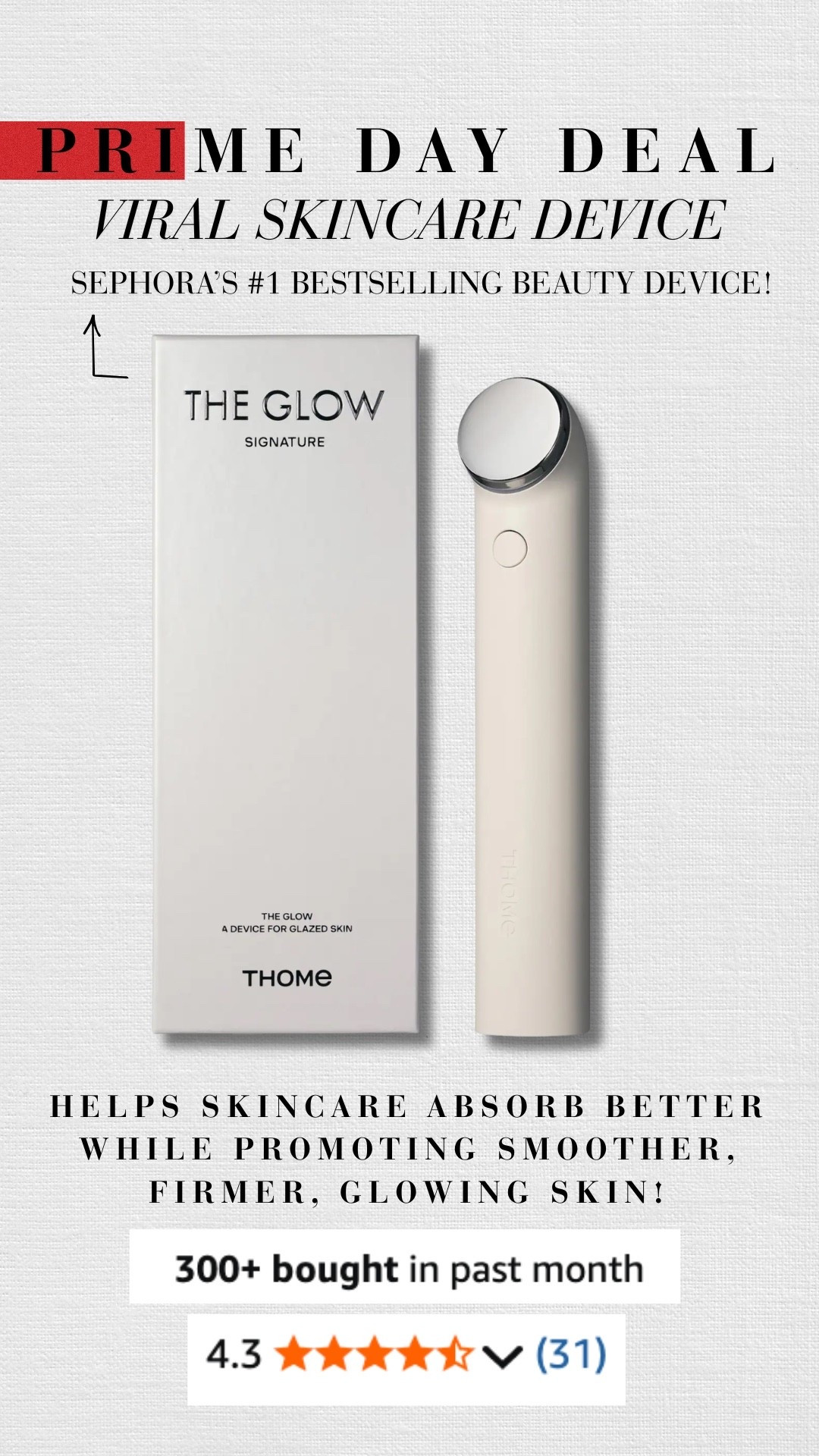 One of my Prime Day buys!! 😍👏 Sephora’s #1 bestselling beauty device AND it’s on sale! Helps your skincare absorb better while promoting smoother, firmer, glowing skin. ✨
