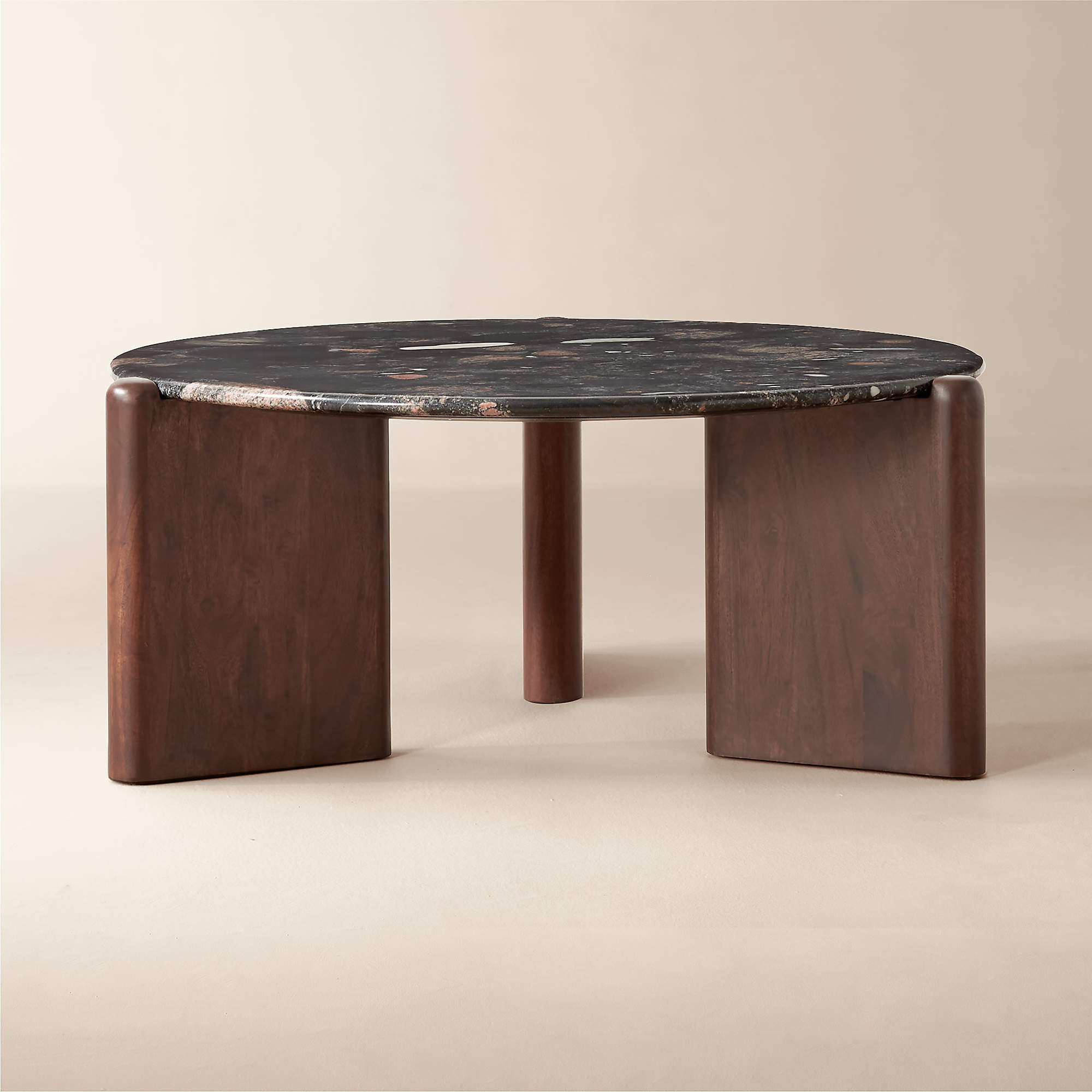Santoro 37" Round White Quartz Coffee Table + Reviews | CB2 | CB2