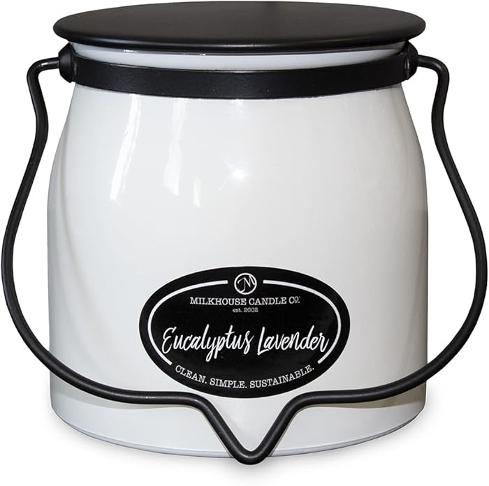Milkhouse Candle Company - Eucalyptus Lavender - Creamery Collection - 16oz Double Cotton Wick So... | Amazon (US)