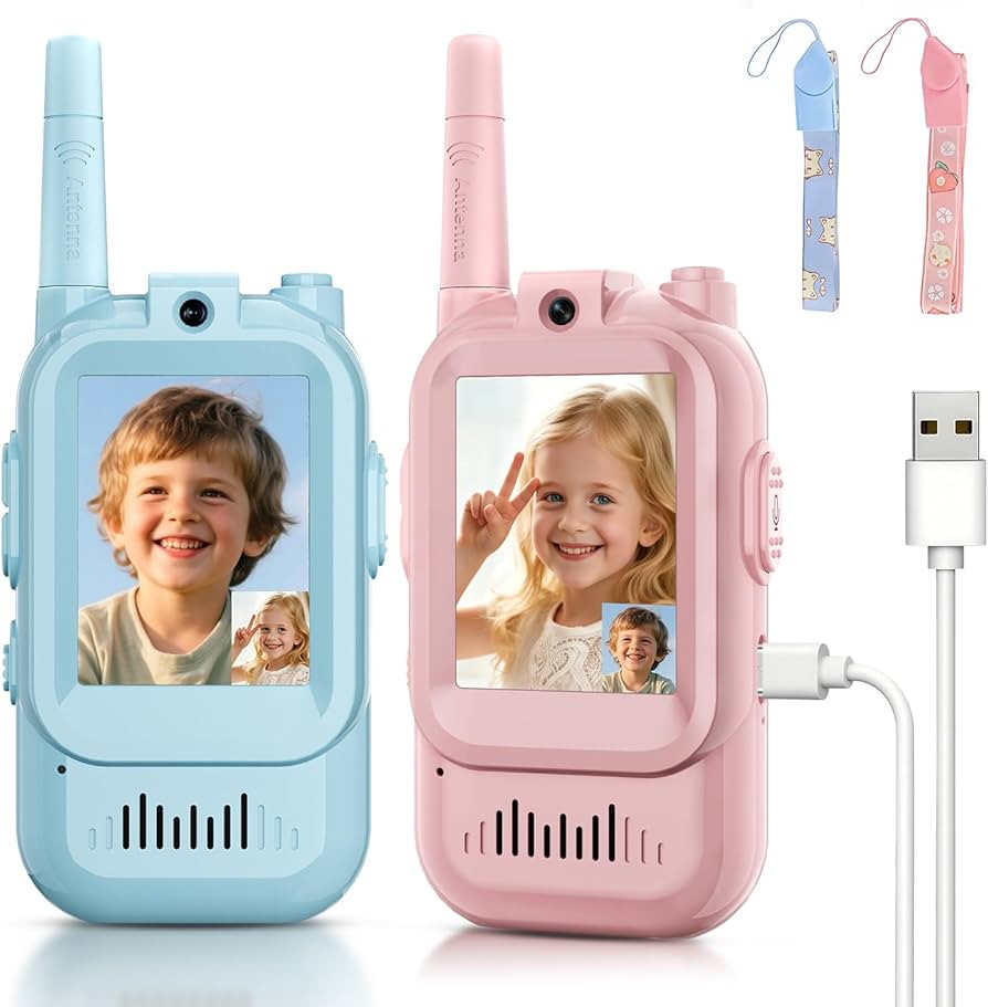 Video Walkie Talkies for Kids, Handheld 2 Pack Rechargeable Video Intercom Kids Walkies Talkies, ... | Amazon (US)