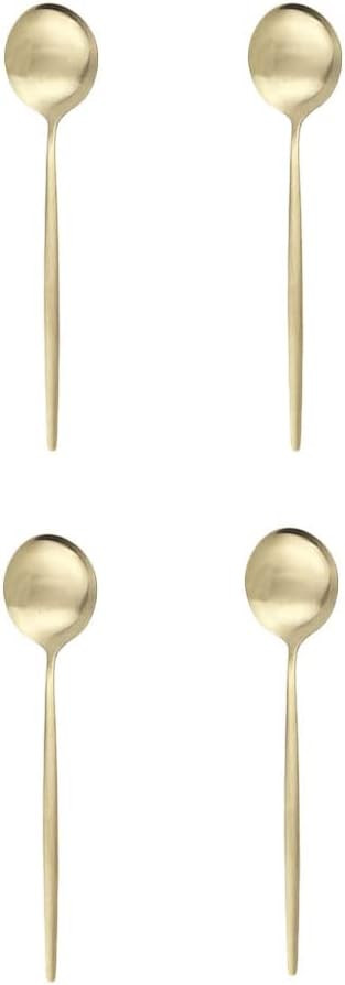 Gugrida 4Pcs Matte Tea Spoon Cutlery Stainless Steel Coffee Spoon Silverware Small Stirring Spoon... | Amazon (US)