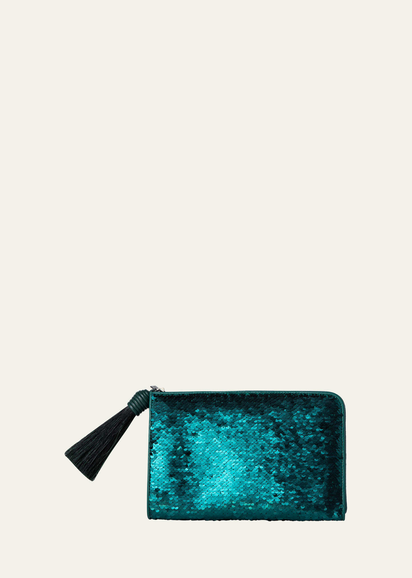 Akris Alexa Sequins Zip Pouch Clutch Bag | Bergdorf Goodman