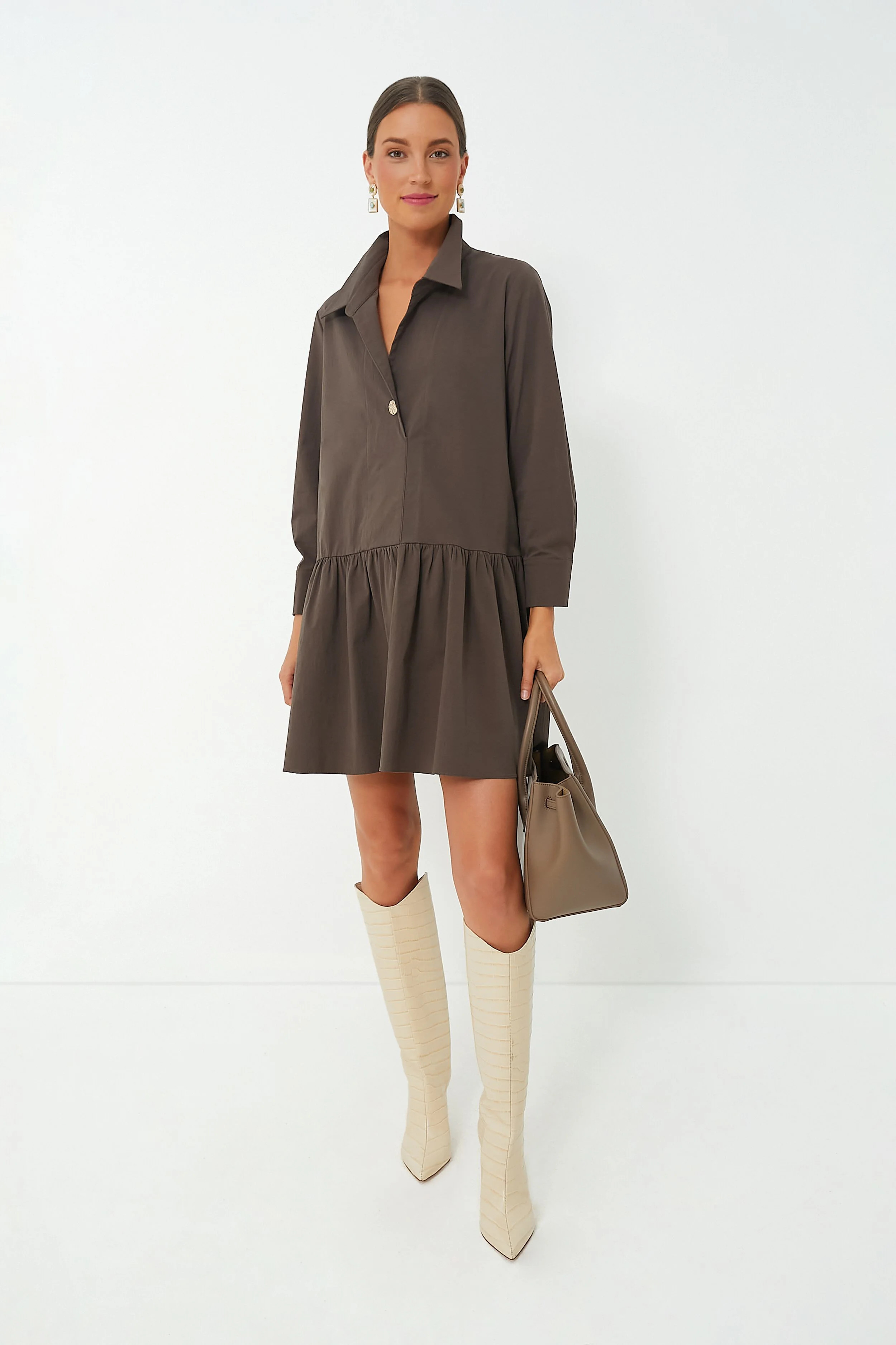 Cocoa Brown Cleia Dress | Tuckernuck (US)