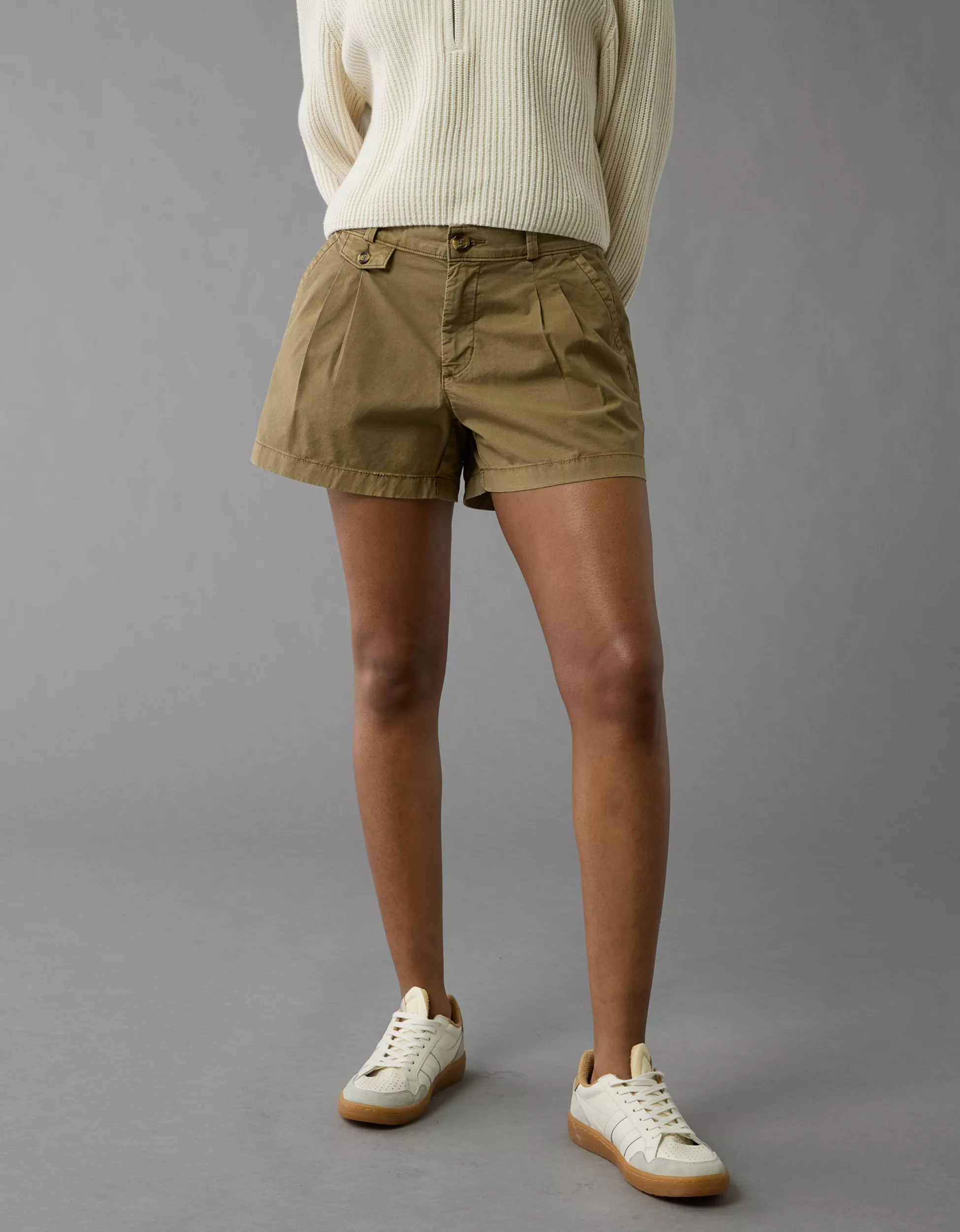 AE Snappy Stretch High-Waisted Trouser Short | American Eagle Outfitters (US & CA)