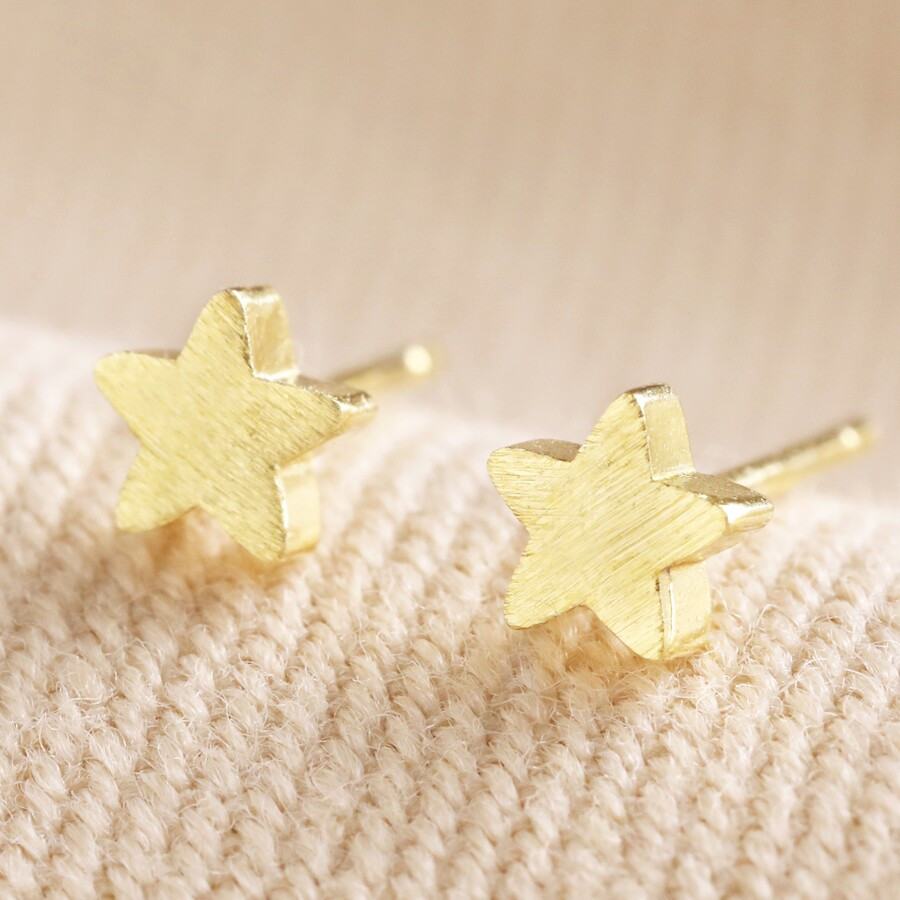 Tiny Star Stud Earrings in Gold | Lisa Angel