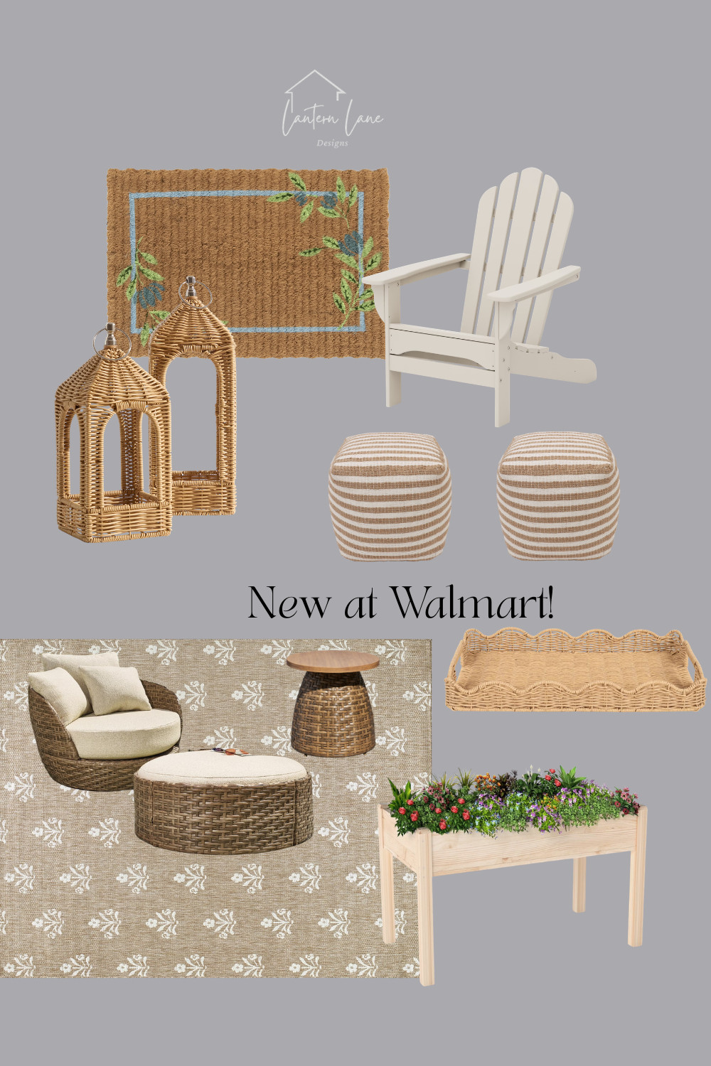 I cannot get over these new outdoor Walmart finds. Love the rattan lanterns...they already sold out once. Grab them while they are in stock. 

 #LTKSeasonal #LTKHome #LTKSaleAlert