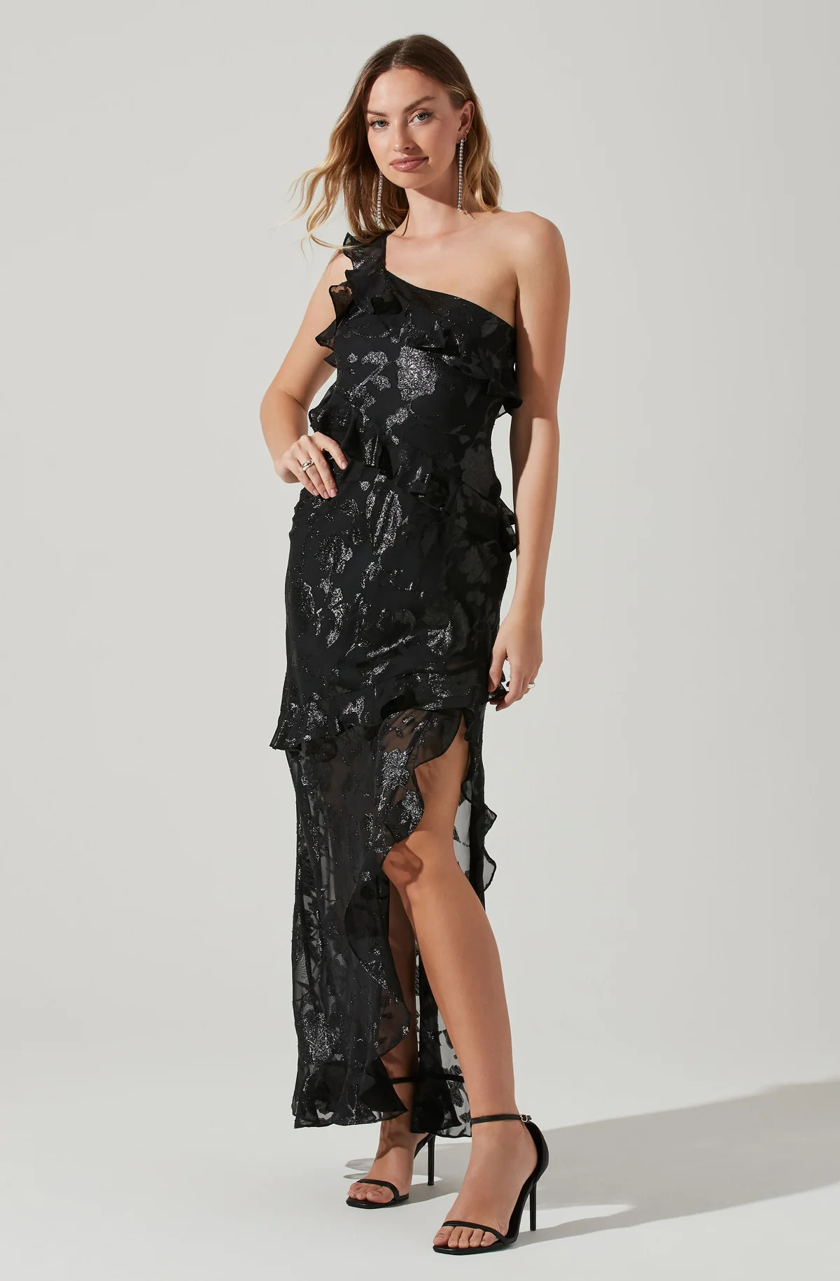 Andrea One Shoulder Floral Maxi Dress | ASTR The Label (US)