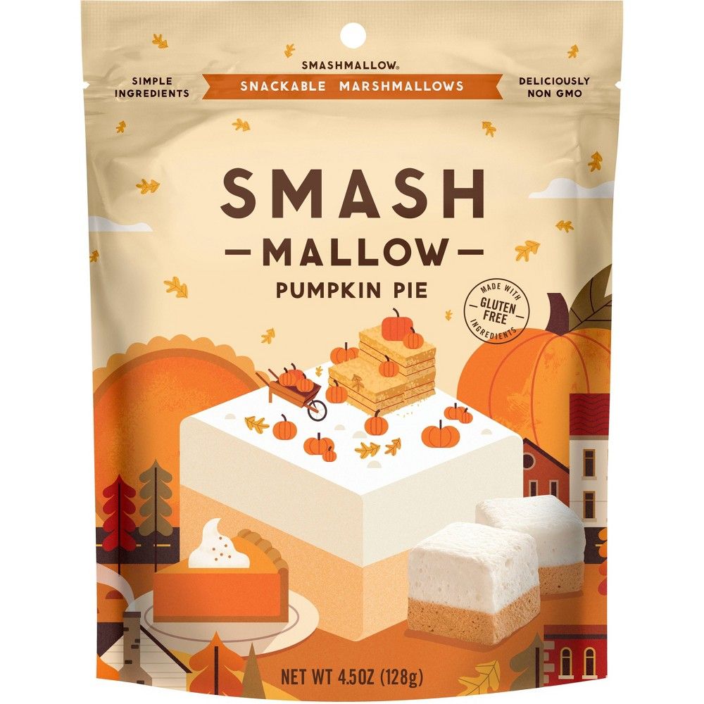 Smashmallow Organic Halloween Pumpkin Pie Marshmallow - 4.5oz | Target