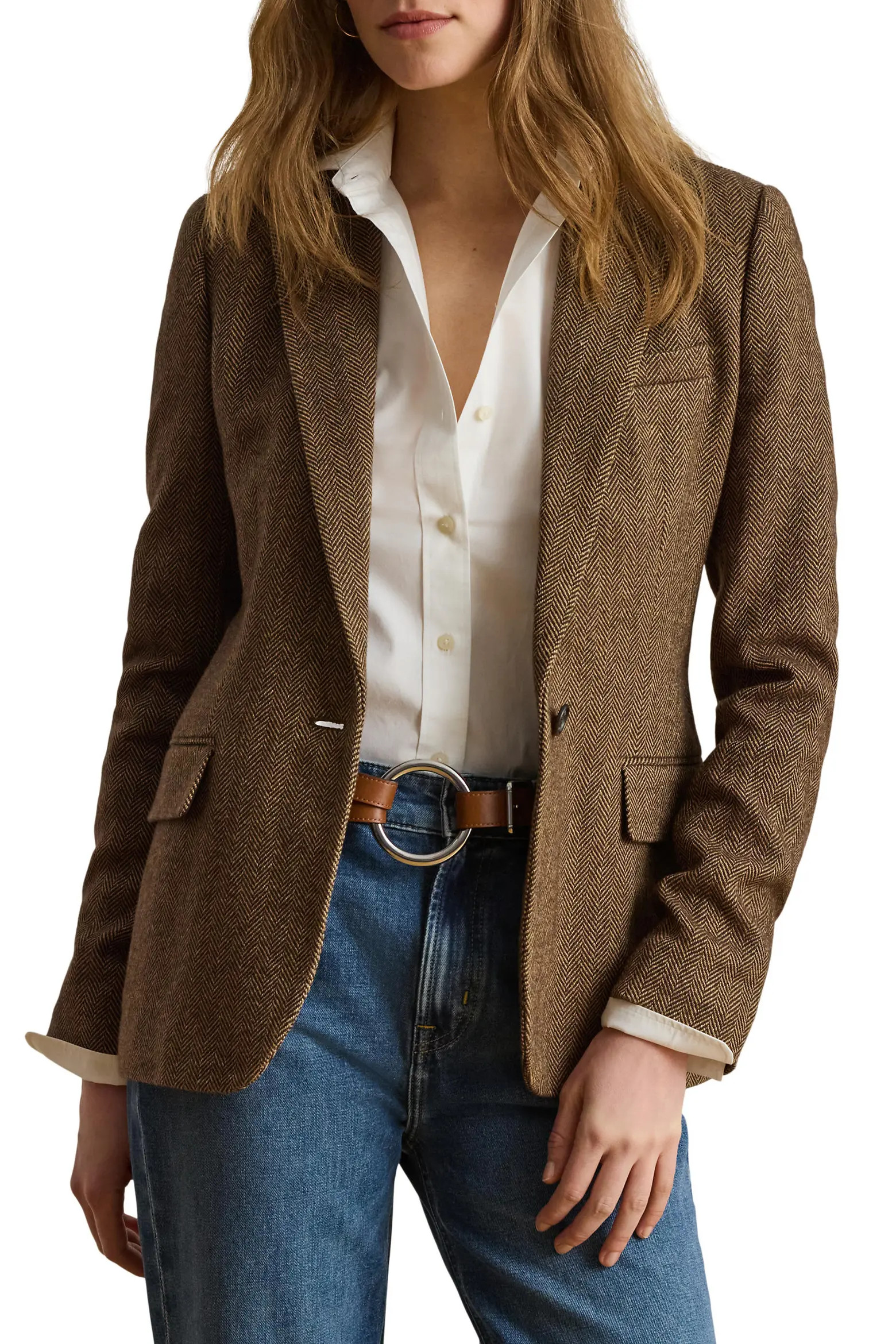 Lauren Ralph Lauren Herringbone Blazer (Women) | Nordstrom | Nordstrom